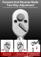 Digital Torque Wrench 0.15-100 N.m 2% Accuracy Preset & LED/Buzzer Alerts for Bike Motorcycles Automotive Wrench Tool