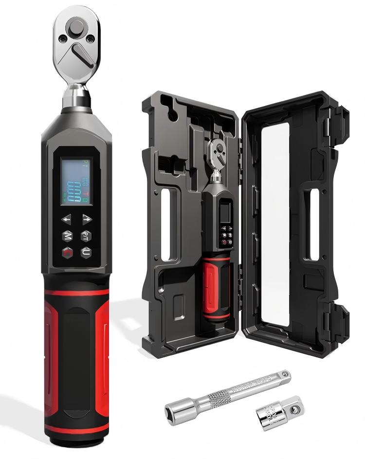 Digital Torque Wrench 0.15-100 N.m 2% Accuracy Preset & LED/Buzzer Alerts for Bike Motorcycles Automotive Wrench Tool