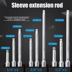 1/4 "3/8" 1/2 "3-Piece Ratchet Extension Set Connecting Rod Socket