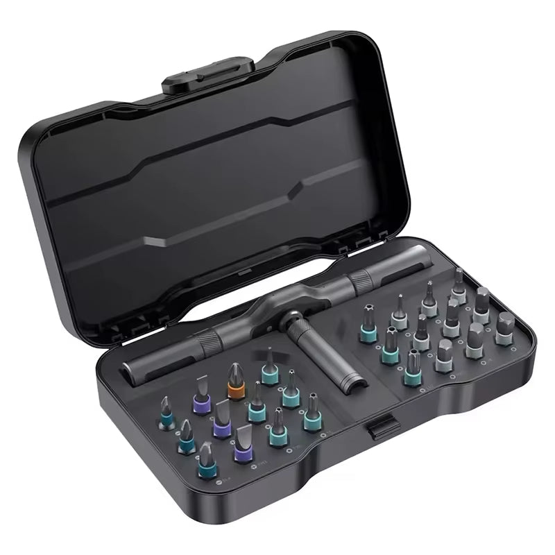 24 In 1 Multi-purpose Ratchet Wrench Screwdriver Set Magnetic Bits Tools Set DIY Household Repair Tool Precision Hand Tools Work