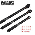 72T Torque Wrench 1/2'' 3/8'' 1/4'' Square Drive Preset Bicycle Torques Key Two-way Ratchet Car Bike Automotive Hand Tools