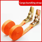 Heavy Duty Ratchet Straps with Metal Buckle - Tie Down Belts for Car, Truck, Cargo & Luggage