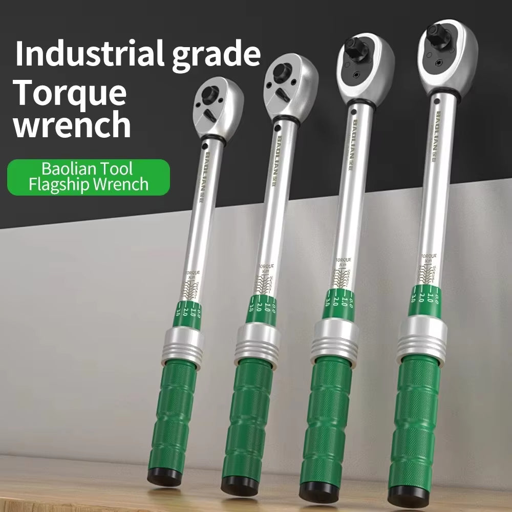 2.5-30N.m 10-120N.m 50-350N.m Torque Wrench 1/4 3/8 1/2 inch square head torque key ±3% High Accuracy Torque Wrench Professional