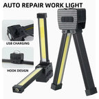 Strong Flashlight outdoor Multifunctional Camping Lighting flashlight Auto Repair Work Lightfolding COB Light