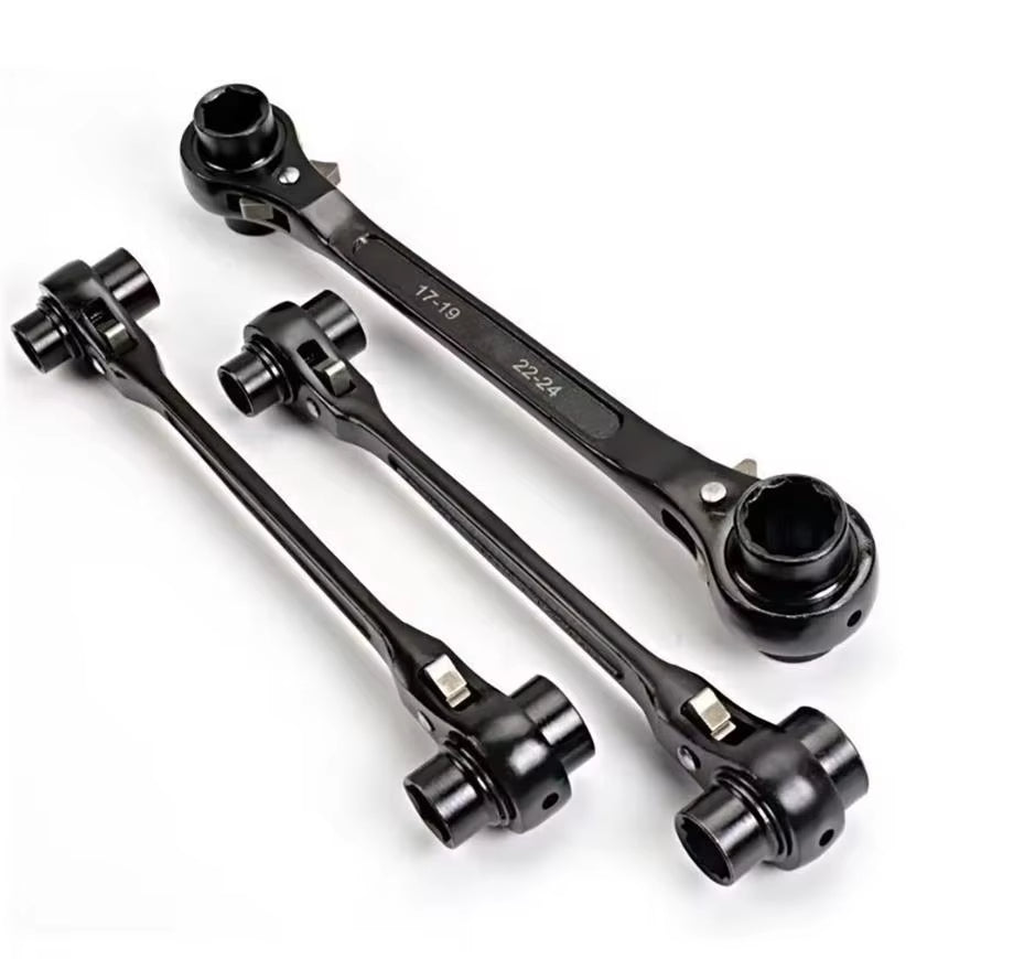 1pc 4 in 1 Dog Bone Ratchet Wrench Set, Double-Sided Automatic, Adjustable Steel, Multifunctional, Very Useful, for Easy Work