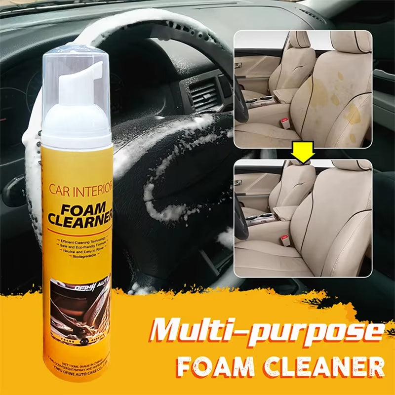 🔥100ML Multi-Purpose Foam Cleaner Spray Leather Cleaning Auto Home Large Capacity Foam Cleaners for Car Wash Maintenance