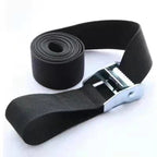 Black Tie Down Strap Strong Ratchet Belt Luggage Bag Cargo Lashing With Metal Buckle