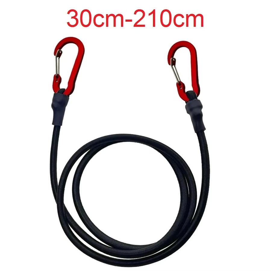 Packing Ropes Outdoor Elastic Bungee Cords with Red Hooks Stretch Lightweight for Bikes Car Luggage Roof Rack Strap