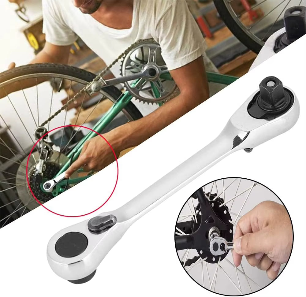 New Mini Ratchet Wrench Double Ended Quick Socket Ratchet Wrench Screwdriver Hex Torque Wrenches