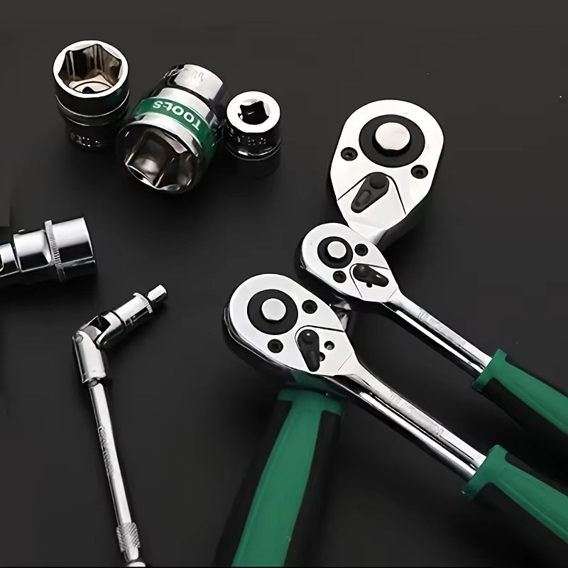 72Drive Socket 21pcs Set 3/8", Ratchet Wrench Sockets Compact Sockets for Car Repair Mechanic Tool for Auto Repair