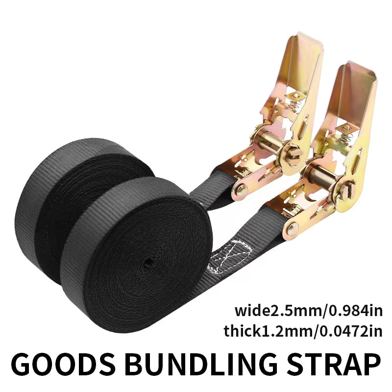 Self-Locking Ratchet Rope Tightener Truck Binding Strap Tightener Cargo Packing Strap