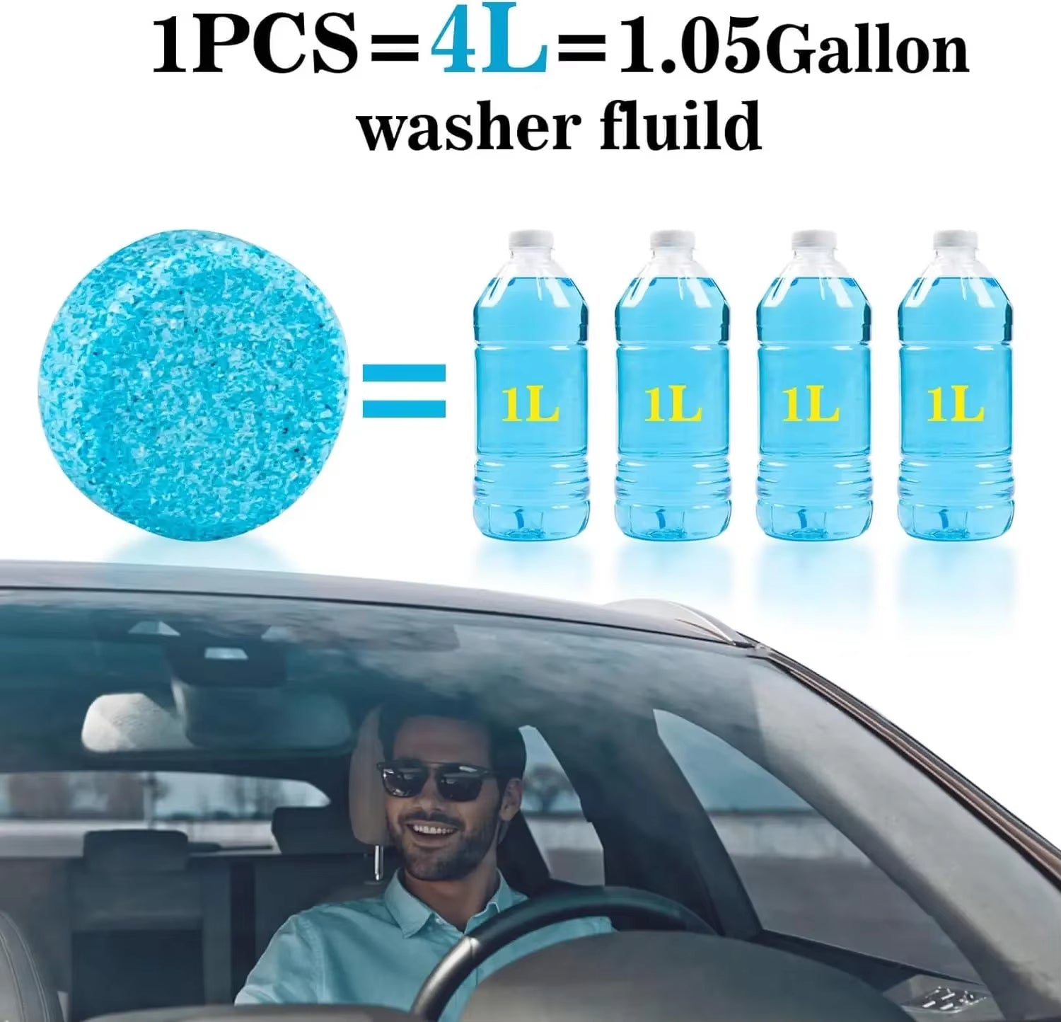Solid Cleaner Car Windscreen Cleaner Effervescent Tablet Auto Wiper Glass