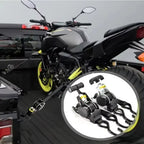 Heavy Duty Retractable Ratchet Straps for Car & Motorcycle - Auto Cargo Tie Down Belts for Truck, Luggage