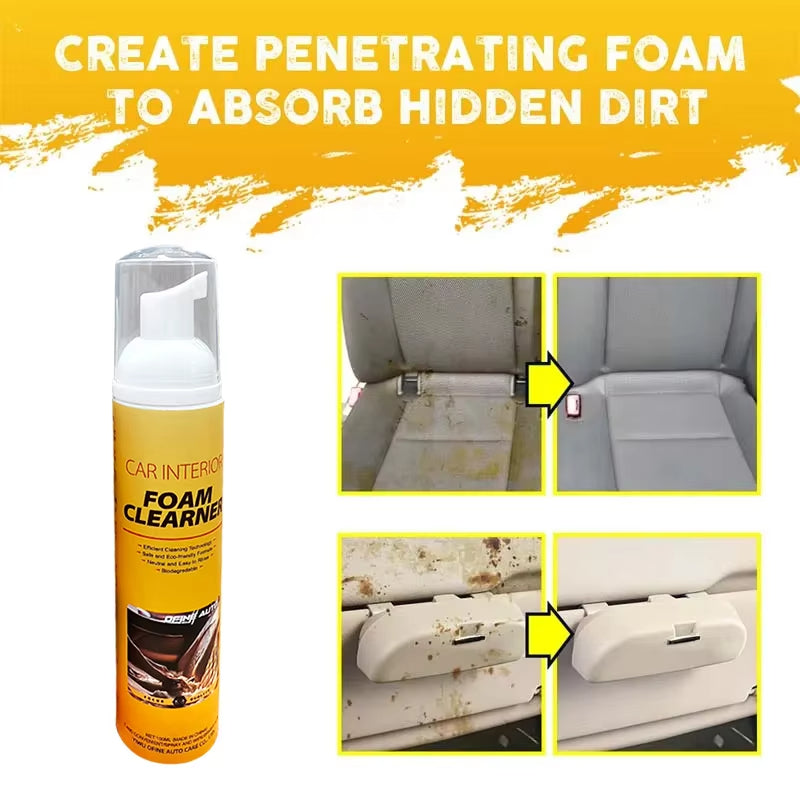🔥100ML Multi-Purpose Foam Cleaner Spray Leather Cleaning Auto Home Large Capacity Foam Cleaners for Car Wash Maintenance