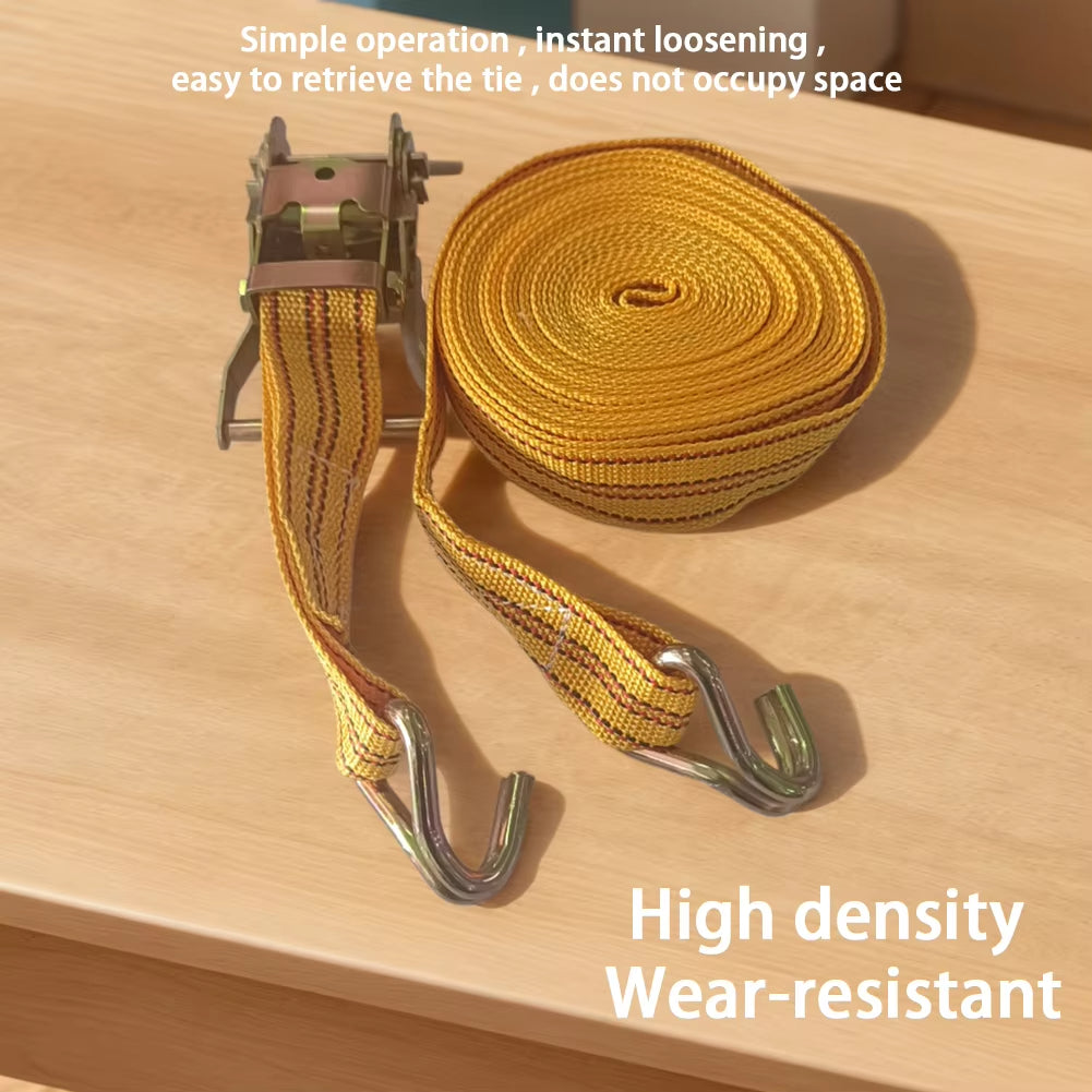 3/6/8/10 Meter Binding Strapping Tensioner Thickened 40mm Ratchet Tie Down Truck Strapping Rope Fastener