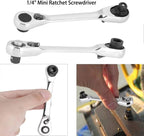 New Mini Ratchet Wrench Double Ended Quick Socket Ratchet Wrench Screwdriver Hex Torque Wrenches