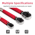 10-210N.m Torque Wrench 1/2" Precise Reversible Ratchet Torques Key Professional Bicycle Motorcycle Car Automotive Tool