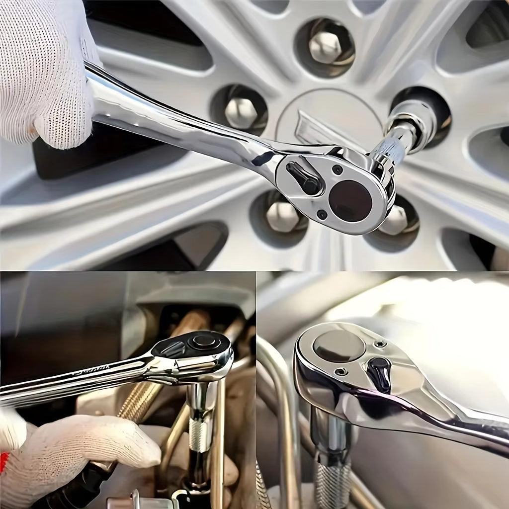 72Drive Socket 21pcs Set 3/8", Ratchet Wrench Sockets Compact Sockets for Car Repair Mechanic Tool for Auto Repair