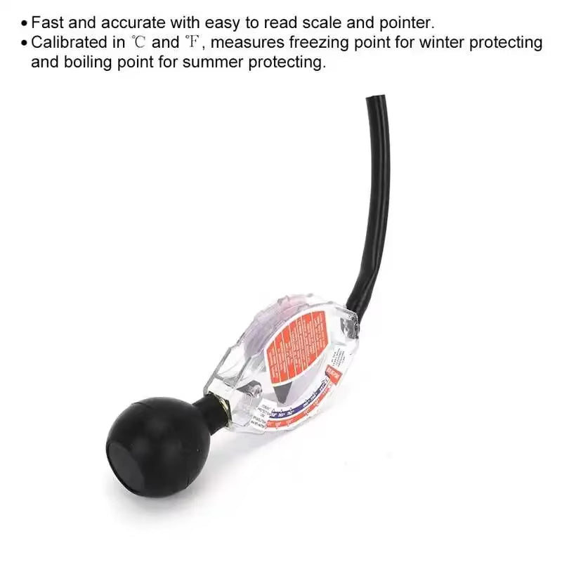 Car Radiator Coolant Tester, Durable Antifreeze Tester Tool for Cooling System, Auto Replacement Parts, High Accuracy Dial