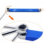 Extension Ratchet Wrench 15-inch Extension Wrench 3/8" Offset Impact-Ready Socket Wrench Tools Versatile Square Drive Adapters