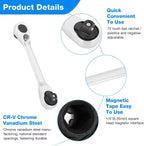 New Mini Ratchet Wrench Double Ended Quick Socket Ratchet Wrench Screwdriver Hex Torque Wrenches