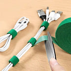 5M/Roll 12mm Width Cable Organizer USB Cable Winder Management nylon Free Cut Ties