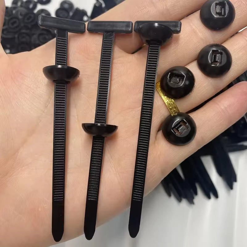 100pcs Heavy-Duty Self-Locking Nylon Cable Ties - UV-Resistant, High-Strength Fasteners for Car/Home/Office/Outdoor Use