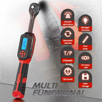 0.6-340Nm Digital Torque Wrench ±2% High Accuracy Dual-Direction Ratchet Buzzer and LED Alarm for Precision Measureme