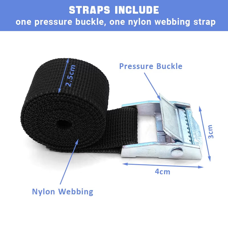 5/10 pcs 1M Buckle Tie-Down Belt Cargo Straps For Car Motorcycle Bike With Metal Buckle Tow Rope Strong Ratchet Belt for Luggage