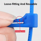 100Pcs Reusable Nylon Cable Ties 3.6x150mm, Lock Loop, Removable for Home Office Organization