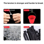 Self-locking Plastic Nylon Tie 100 PCS Black Cable Tie Zip Wraps Strap Nylon Cable Tie Set