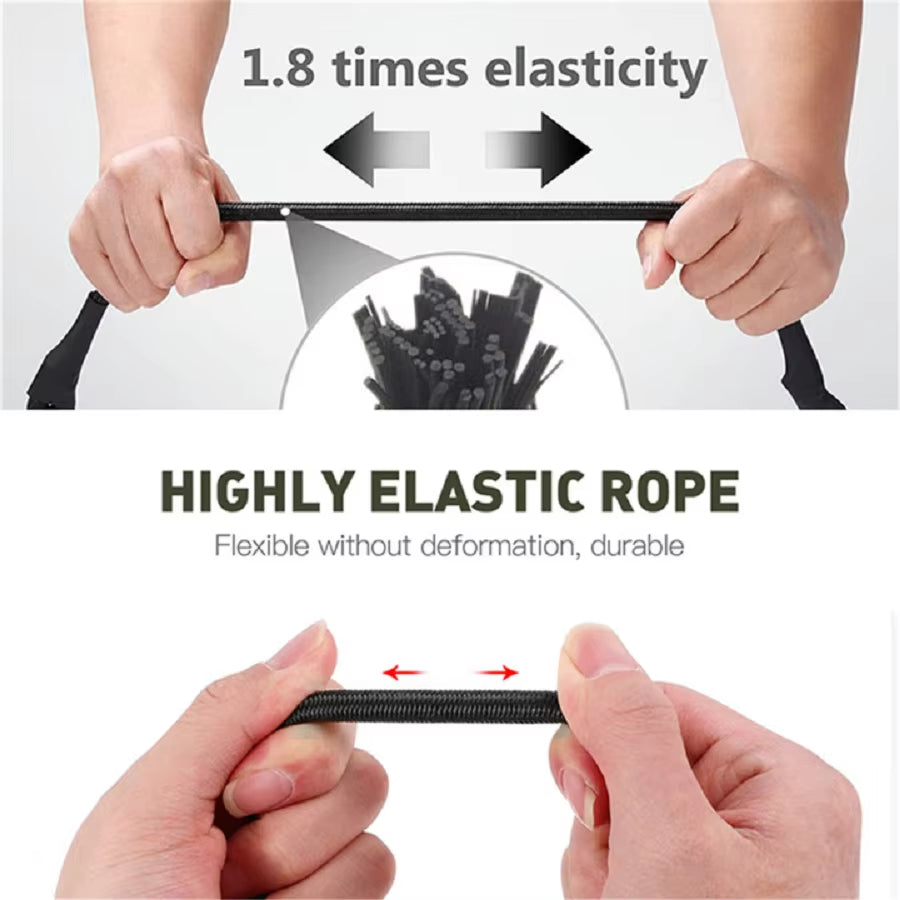 Packing Ropes Outdoor Elastic Bungee Cords with Red Hooks Stretch Lightweight for Bikes Car Luggage Roof Rack Strap