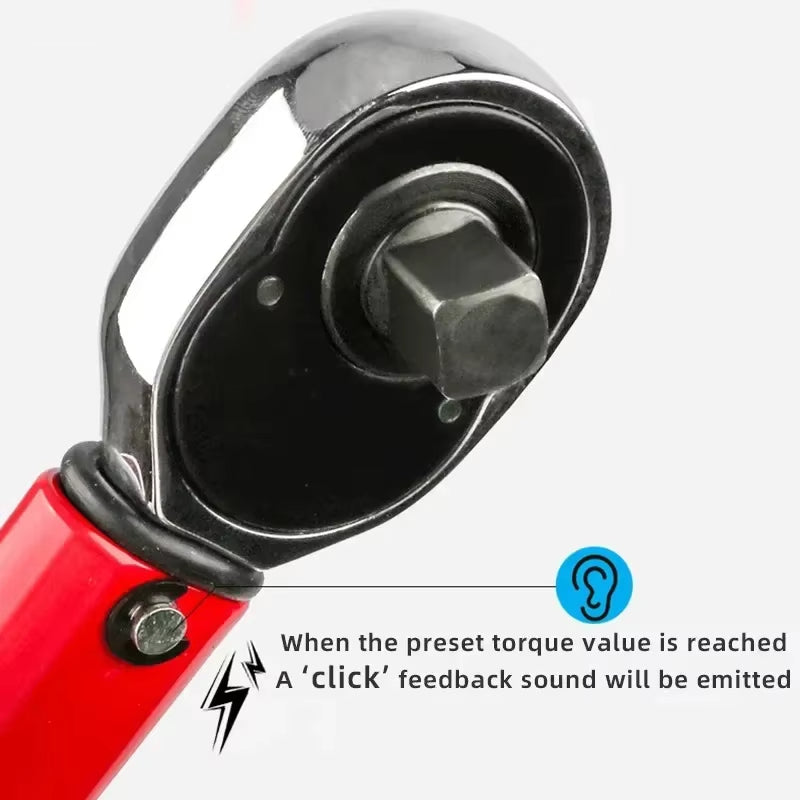 10-210N.m Torque Wrench 1/2" Precise Reversible Ratchet Torques Key Professional Bicycle Motorcycle Car Automotive Tool