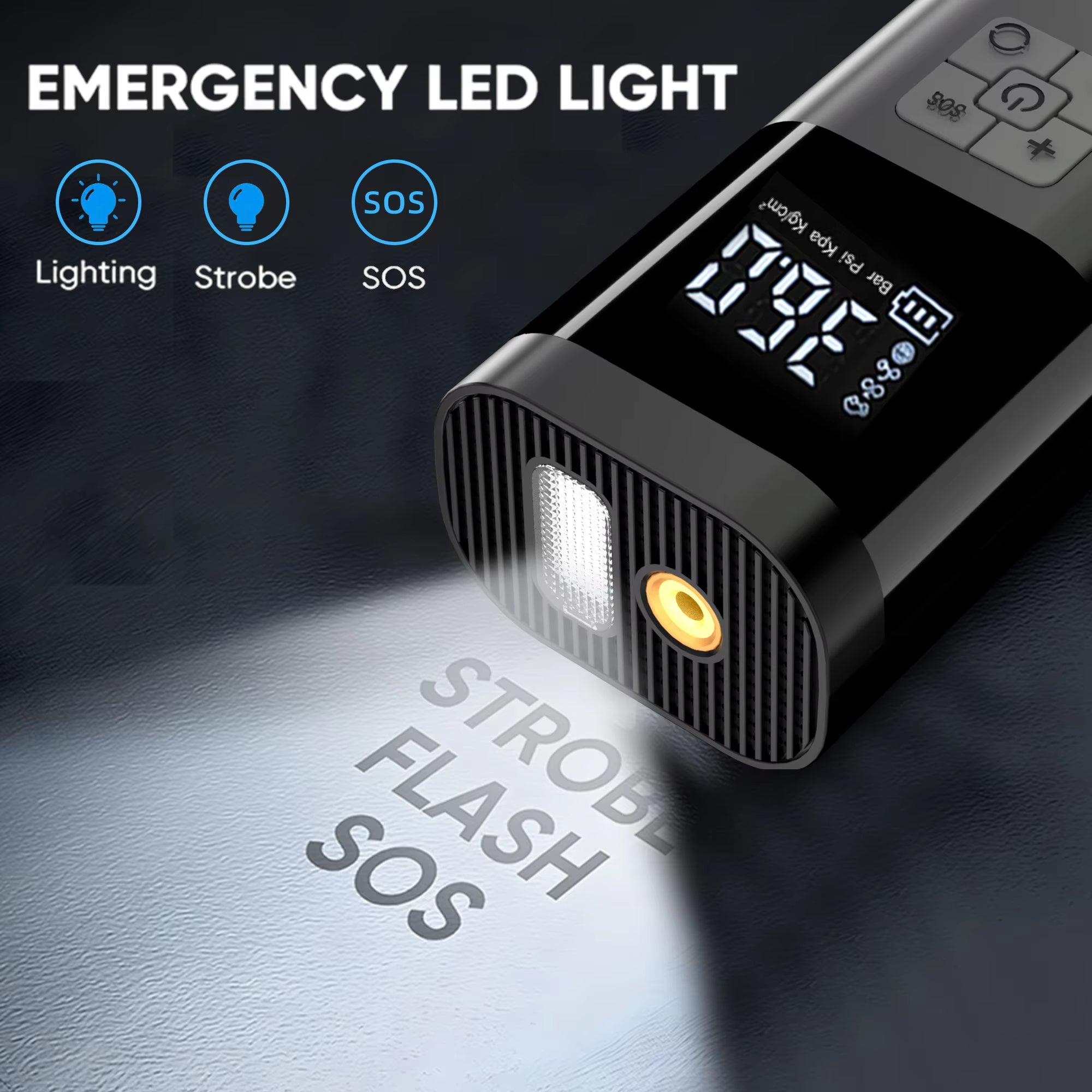 Portable Car Air Compressor 3X Faster 150PSI Cordless Tire Inflator Pump with Digital Gauge for Car Motorcycle Bike Air Pump