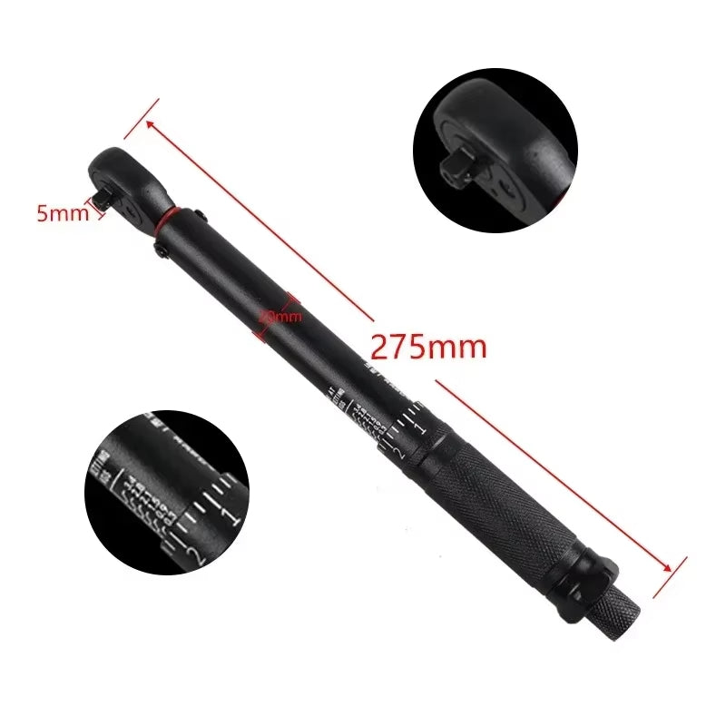 72T Torque Wrench 1/2'' 3/8'' 1/4'' Square Drive Preset Bicycle Torques Key Two-way Ratchet Car Bike Automotive Hand Tools