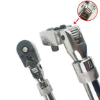 1/4 1/2 3/8 72-Tooth Carbon Steel Retractable Ratchet Wrench Automatic Quick Release Spanner Multifunctional Hand Tool