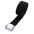 Black Tie Down Strap Strong Ratchet Belt Luggage Bag Cargo Lashing With Metal Buckle