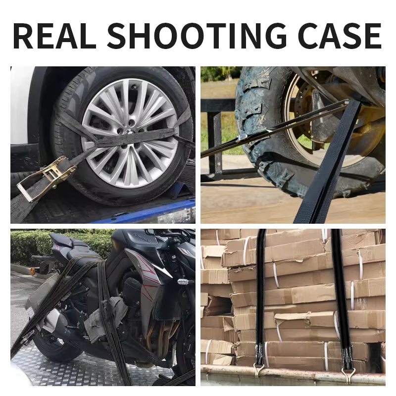 Self-Locking Ratchet Rope Tightener Truck Binding Strap Tightener Cargo Packing Strap