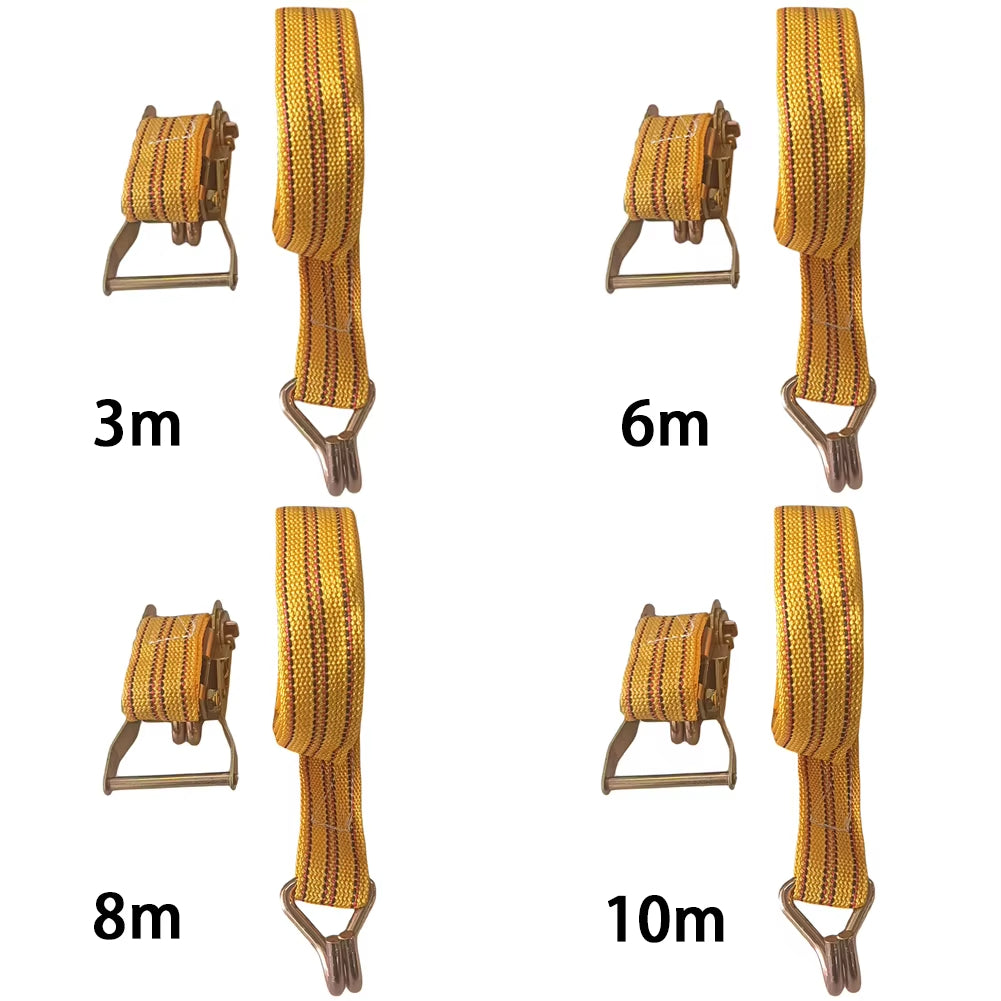 3/6/8/10 Meter Binding Strapping Tensioner Thickened 40mm Ratchet Tie Down Truck Strapping Rope Fastener