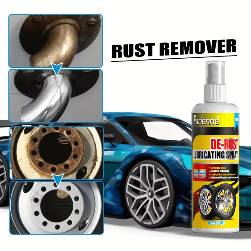 Universal Rust Remover Revitalizing Spray for Car Wheels & Metal Surfaces, Strong Decontamination, Smooth & Reliable