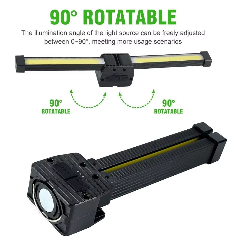 Strong Flashlight outdoor Multifunctional Camping Lighting flashlight Auto Repair Work Lightfolding COB Light