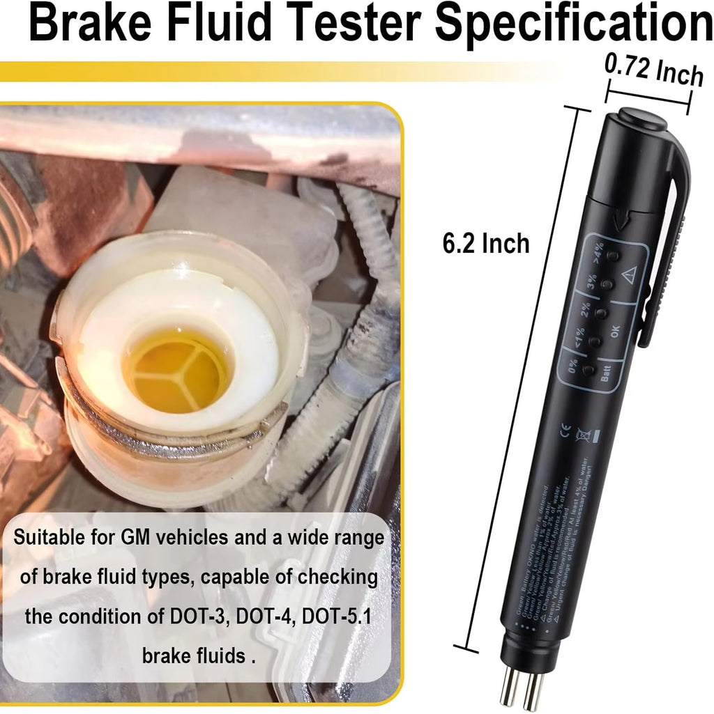 Brake Fluid Tester High Precision Portable Use Safety Quality Assurance OBD2 Brake Oil Detector Test Pen Oil Test Pen