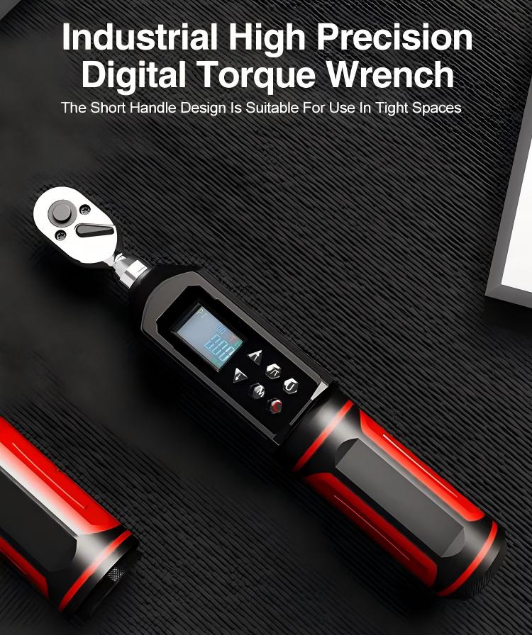 Digital Torque Wrench 0.15-100 N.m 2% Accuracy Preset & LED/Buzzer Alerts for Bike Motorcycles Automotive Wrench Tool