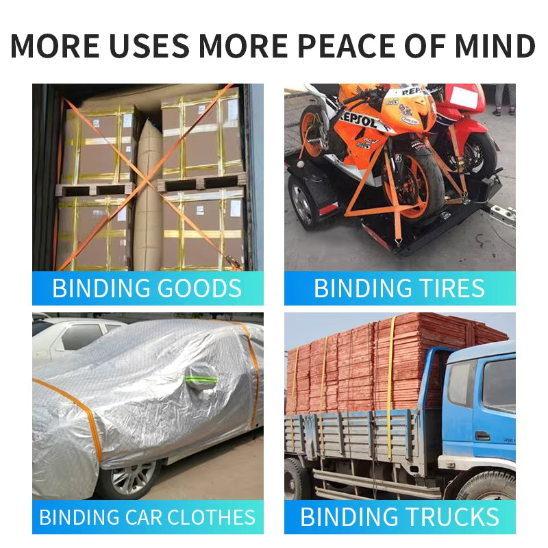 Truck Binding Strap Tightener Ratchet Self-Locking Rope Tightener Cargo Packing Strap