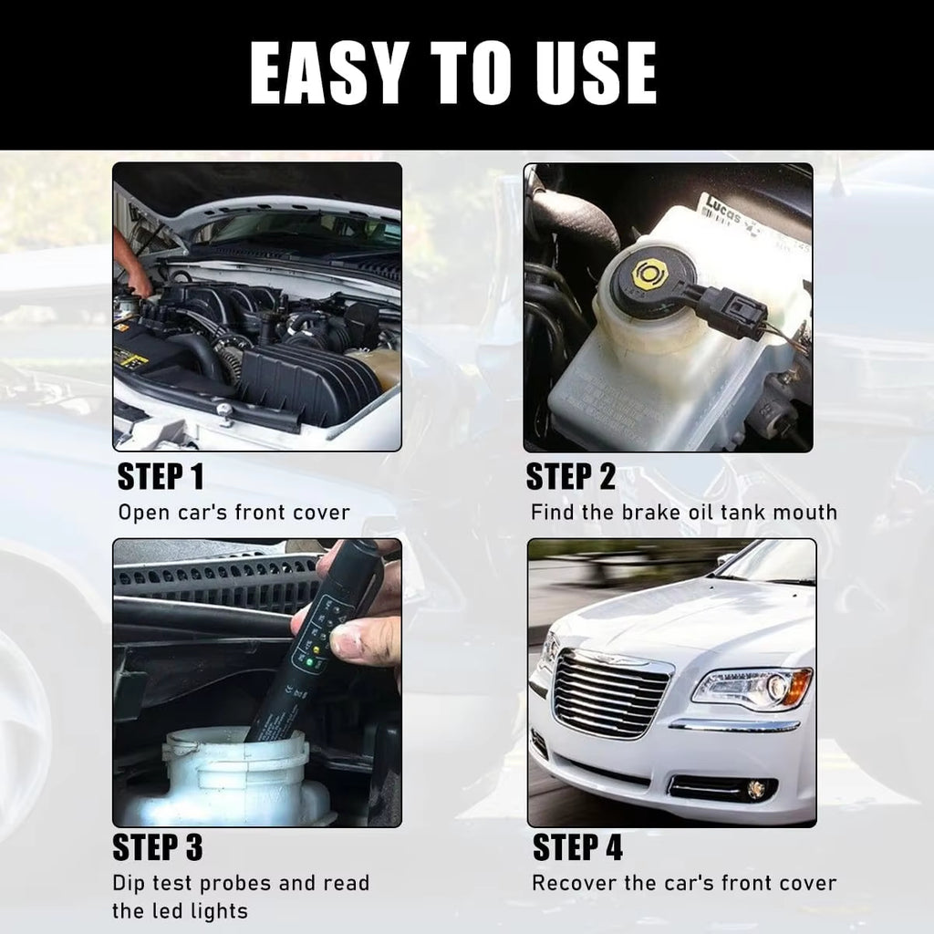 Brake Fluid Tester High Precision Portable Use Safety Quality Assurance OBD2 Brake Oil Detector Test Pen Oil Test Pen