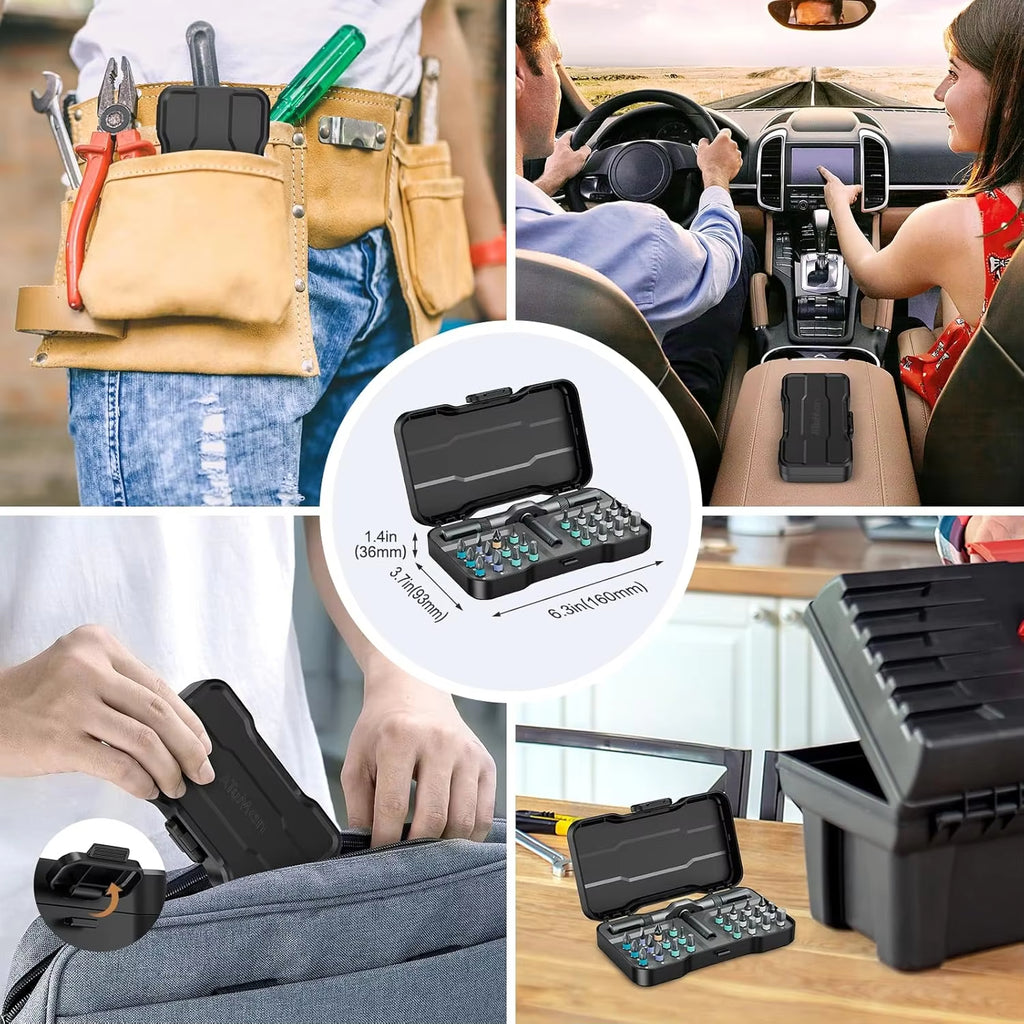 24 In 1 Multi-purpose Ratchet Wrench Screwdriver Set Magnetic Bits Tools Set DIY Household Repair Tool Precision Hand Tools Work