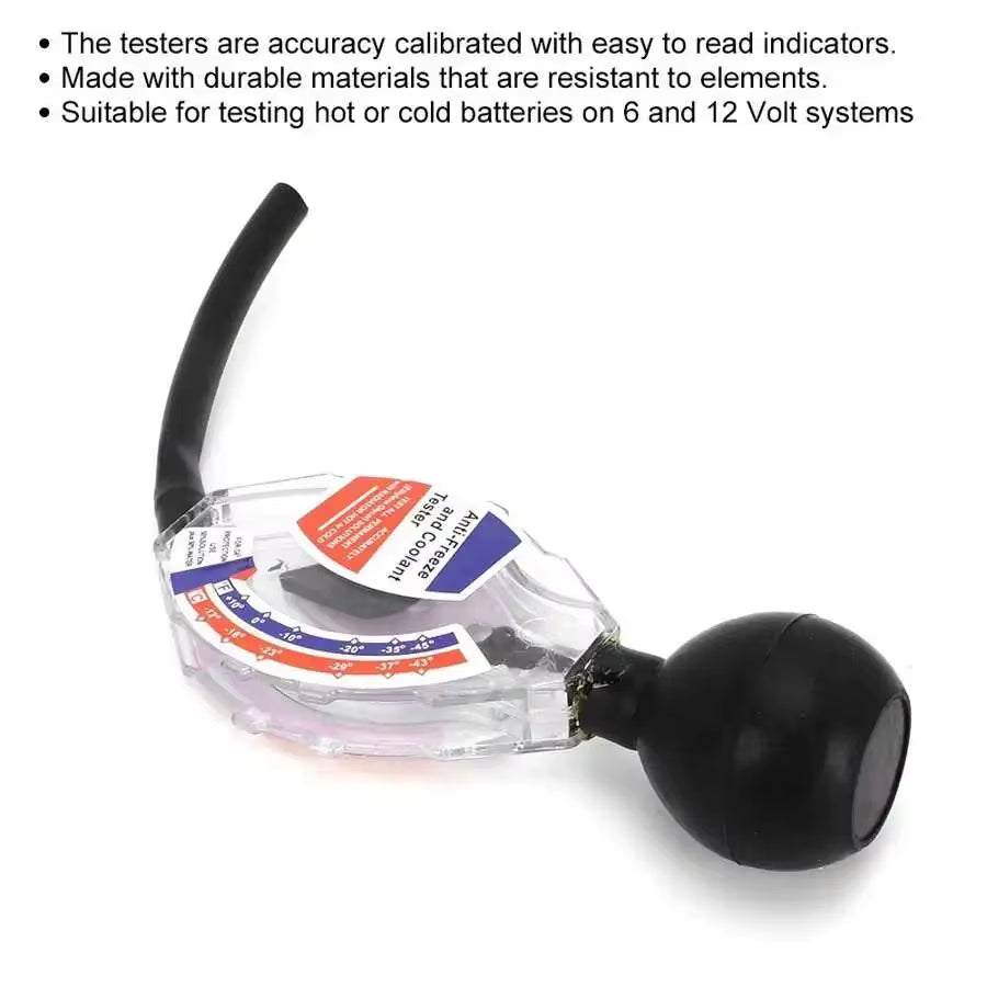 Car Radiator Coolant Tester, Durable Antifreeze Tester Tool for Cooling System, Auto Replacement Parts, High Accuracy Dial