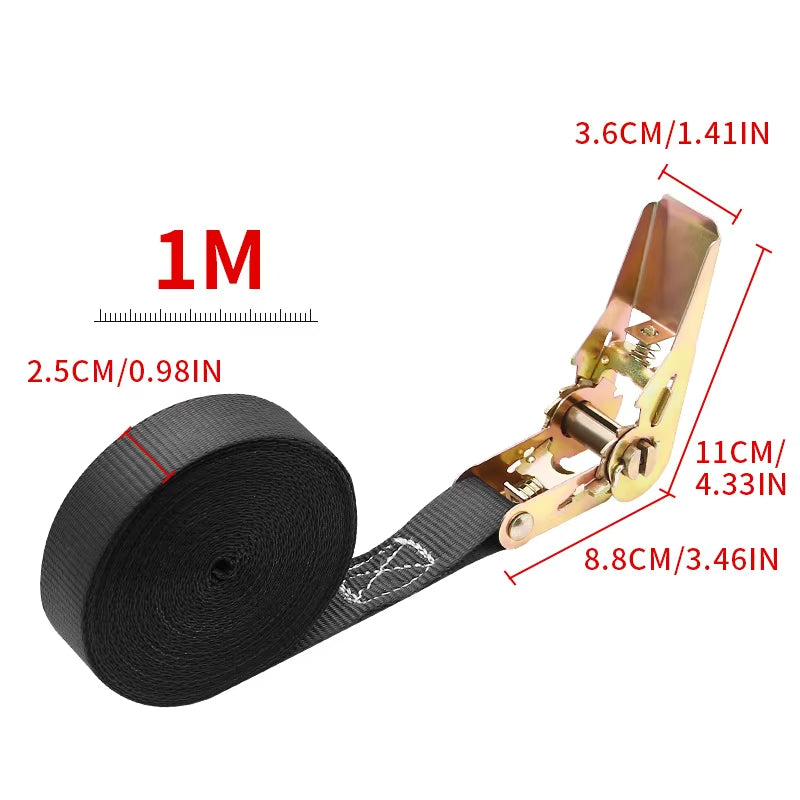 Self-Locking Ratchet Rope Tightener Truck Binding Strap Tightener Cargo Packing Strap