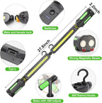 Magnetic Swivel Hook Rechargeable LED Work Light for Automotive Repair Under Hood Lighting Mechanic Garage Workshop Tools