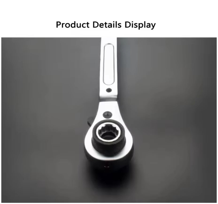 1pc 4 in 1 Dog Bone Ratchet Wrench Set, Double-Sided Automatic, Adjustable Steel, Multifunctional, Very Useful, for Easy Work